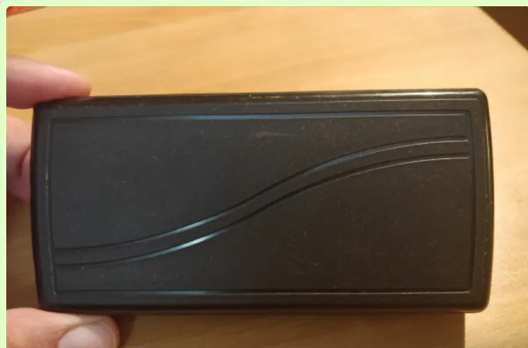 Plain laptop-charger case before ventilation holes were cut