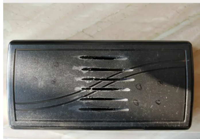 Off-the-shelf injection-moulded Raspberry Pi case with ventilation holes